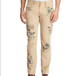 Ralph Lauren Polo Graphic Rugby Chino khaki pants